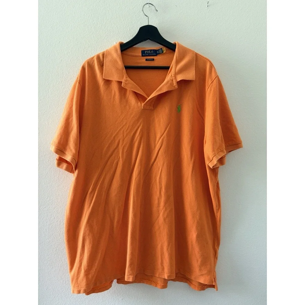 Polo Ralph Lauren Men's Orange Classic Fit Polo Shirt Short Sleeve Size XXL